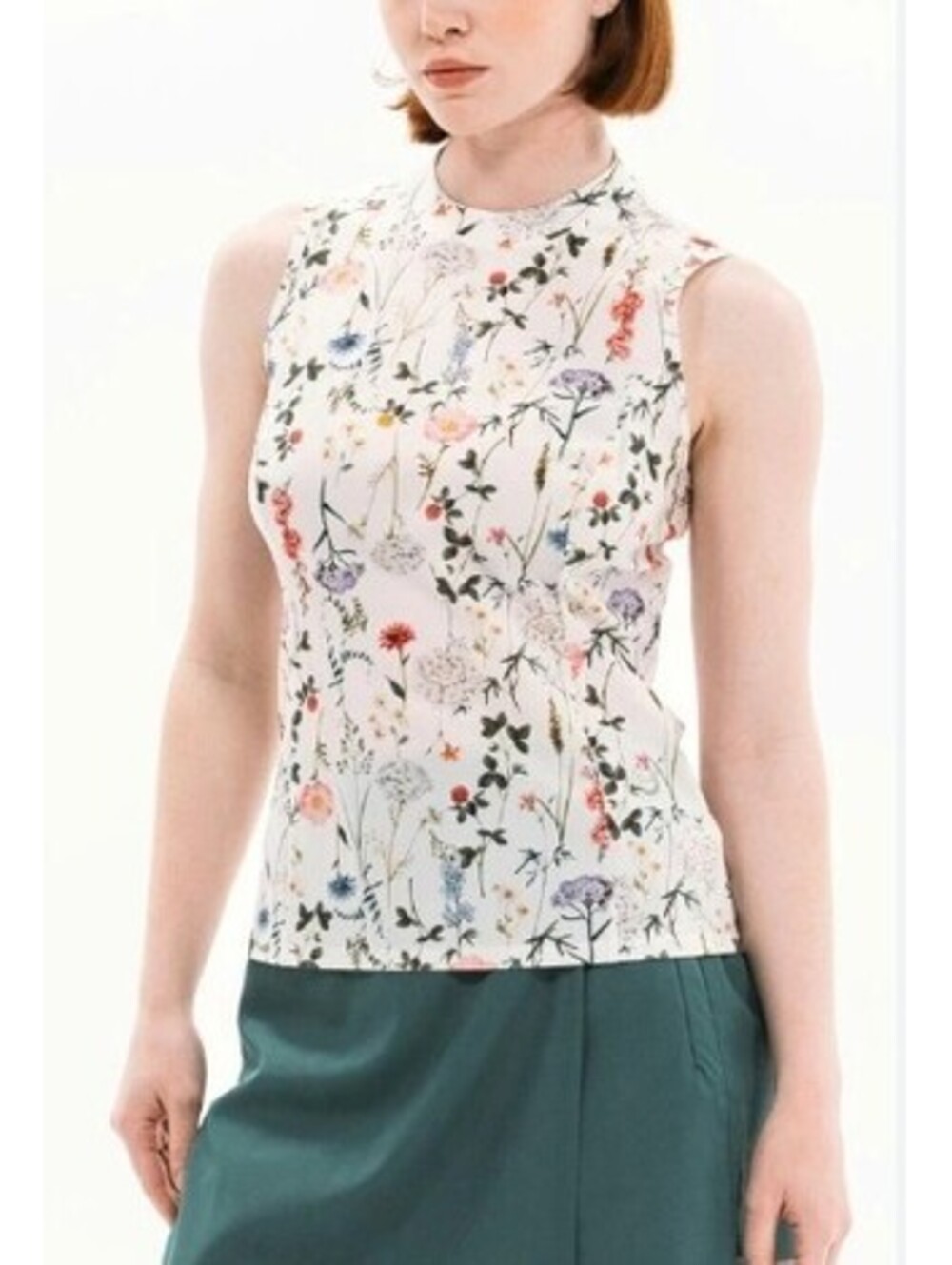NEW Foray Golf Women's Floral Printed Sleeveless Mock Neck Top SMALL NWT